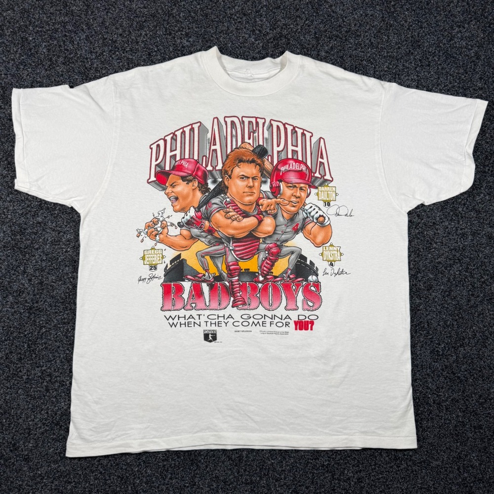 Vintage 1993 Philadelphia Phillies Bad Boys Kenny Dykstra Xplosion T-Shirt XL